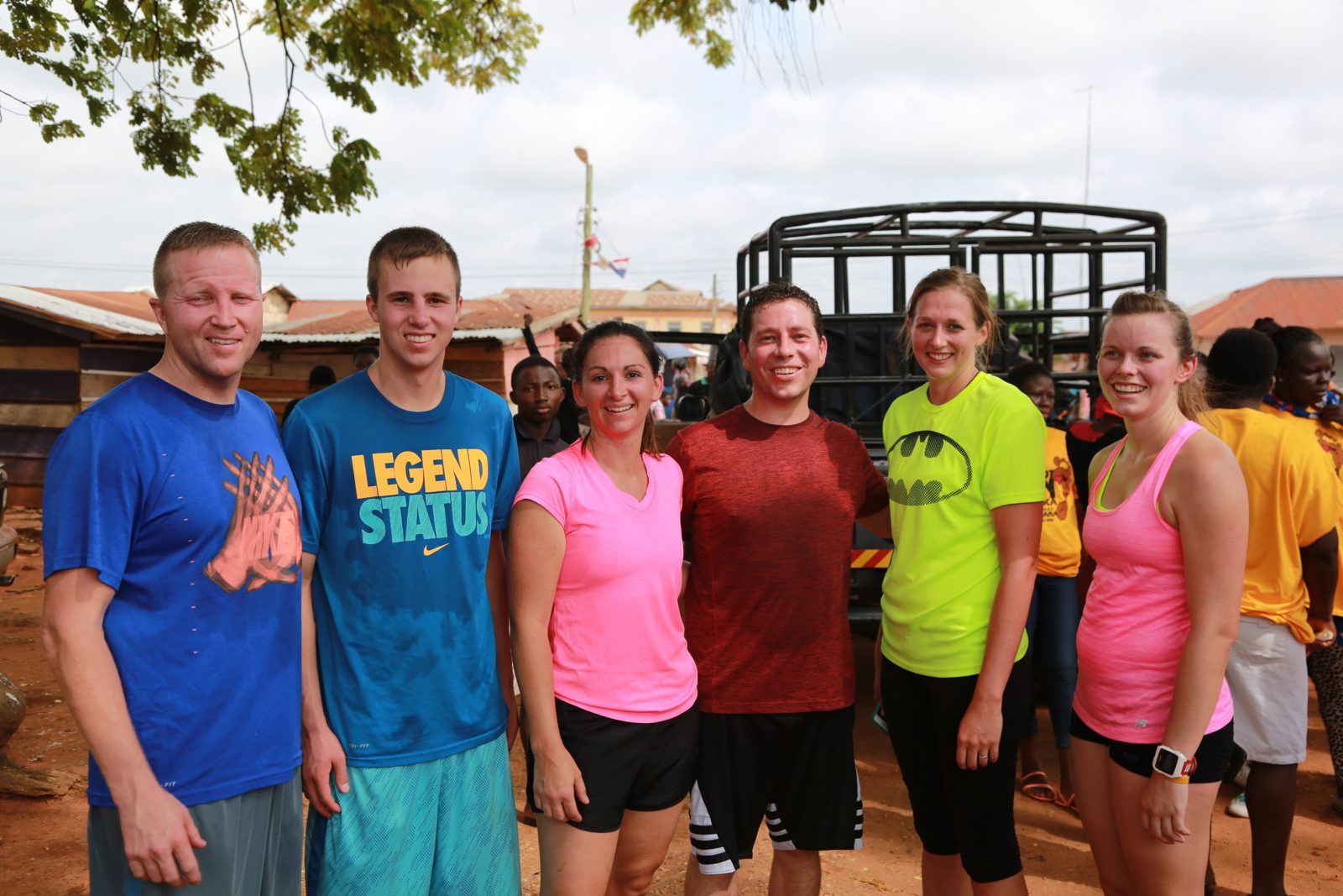 The Utah volunteer team lined up together